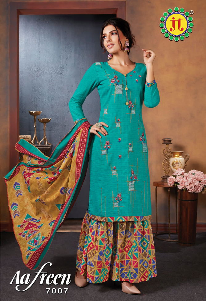 Jt Aafreen 7 Printed Cotton Fancy Regular Wear Designer Dress Material Collection